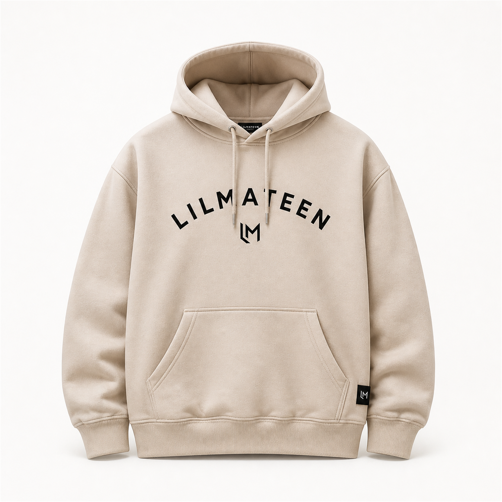 LILMATEEN Arch Logo Heavyweight Hoodie — Cream