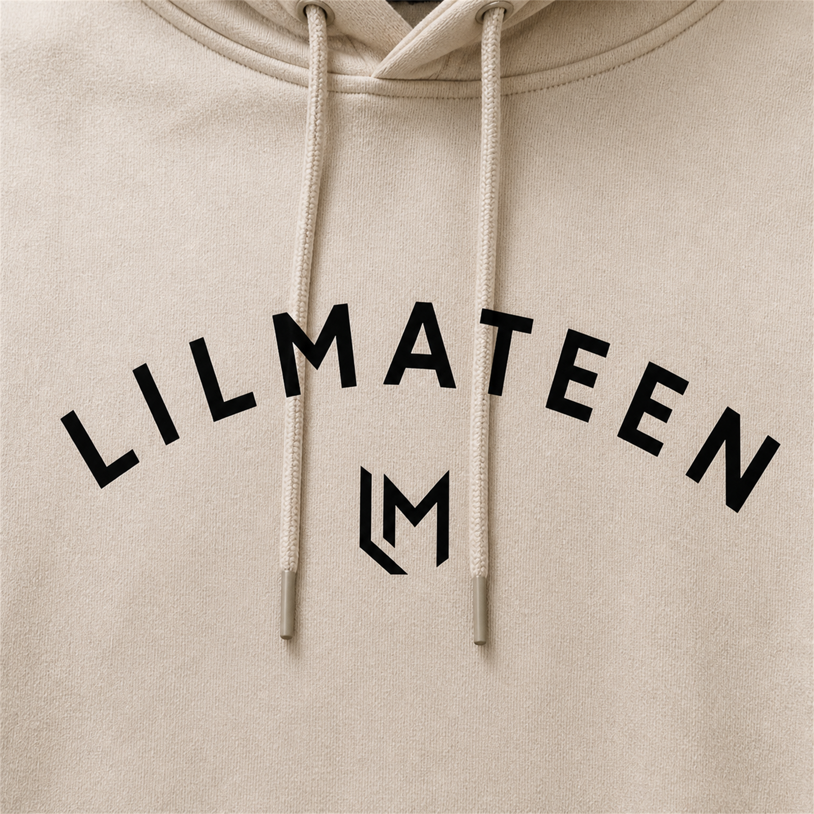 LILMATEEN Arch Logo Heavyweight Hoodie — Cream