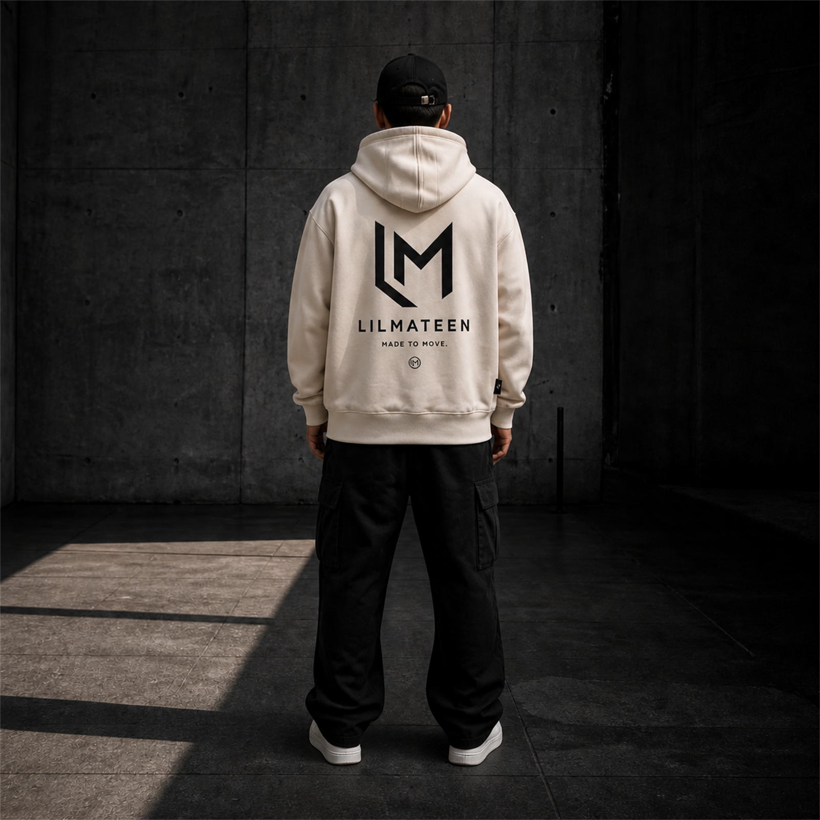 LILMATEEN Arch Logo Heavyweight Hoodie — Cream