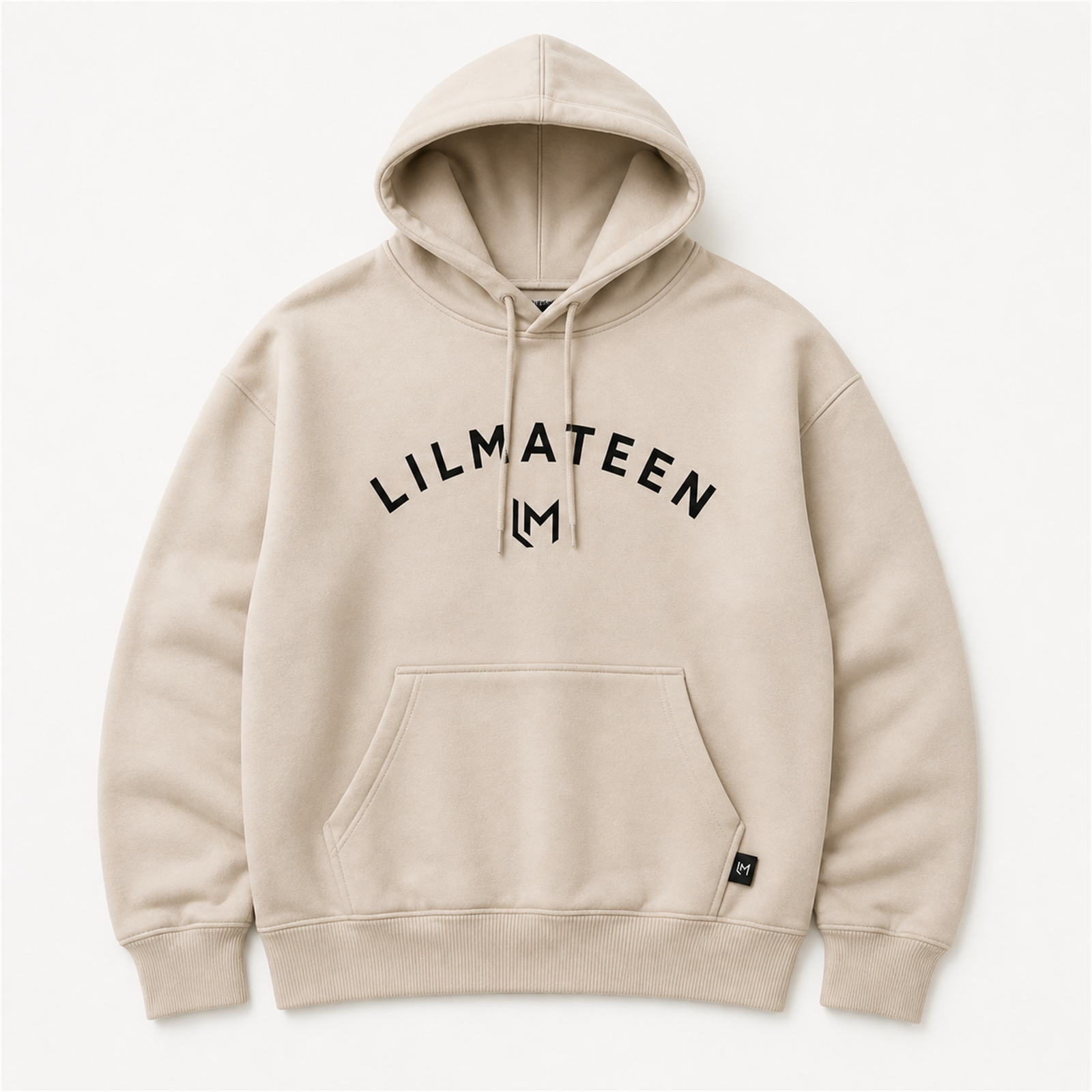LILMATEEN Arch Logo Heavyweight Hoodie — Cream