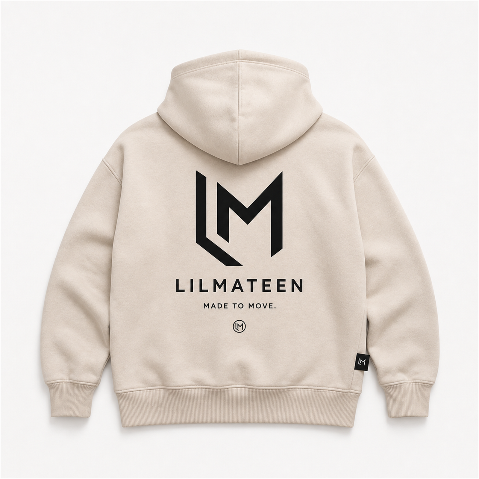 LILMATEEN Arch Logo Heavyweight Hoodie — Cream