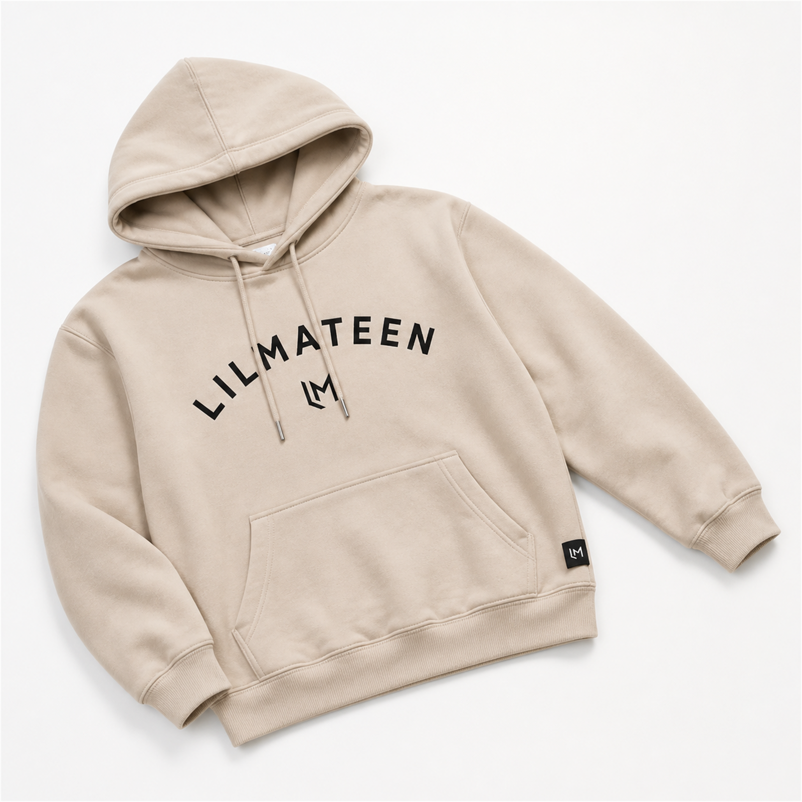 LILMATEEN Arch Logo Heavyweight Hoodie — Cream